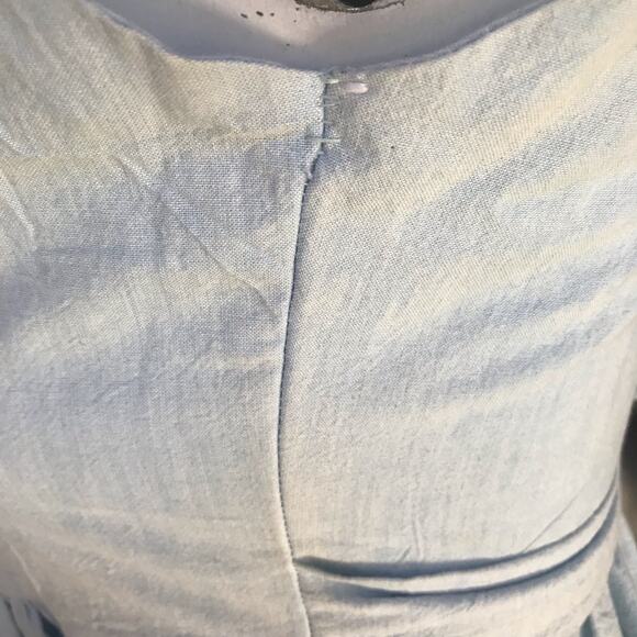 Vintage Posies Women of Maine Farmers Market Cotton Dress w Tie Women's Size 10 - Picture 8 of 13